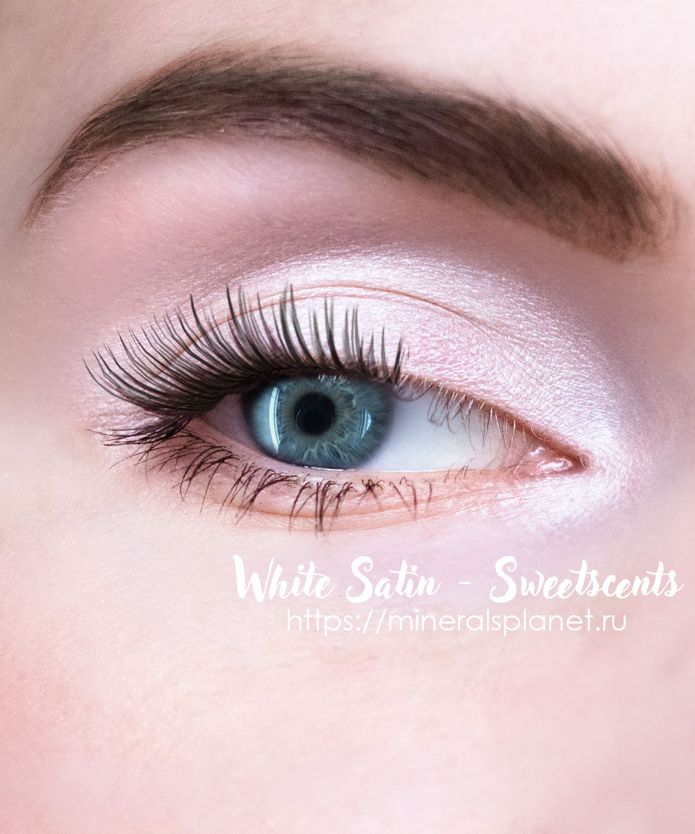 Минеральные тени White satin - Sweetscents свотч